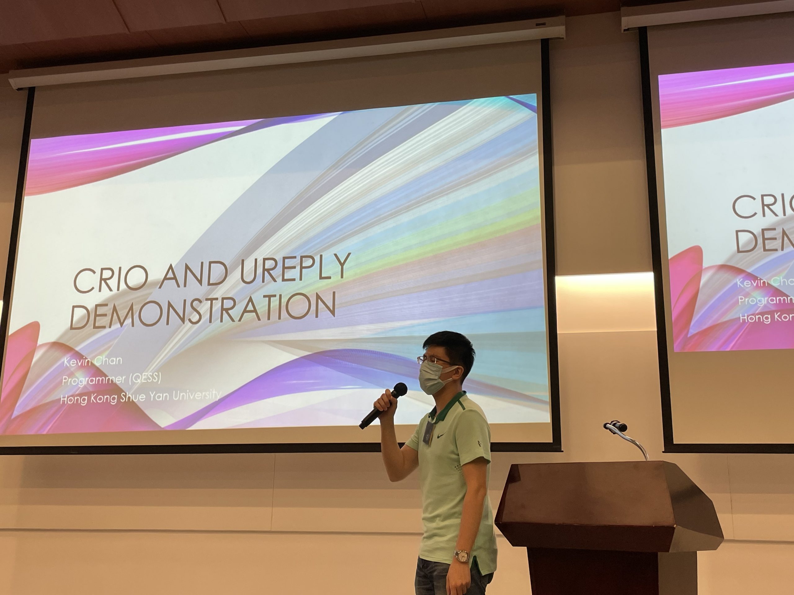 CRIO and uReply demonstration-Presented by Mr. Kevin Chan. (Click the image to access the Powerpoint.)​